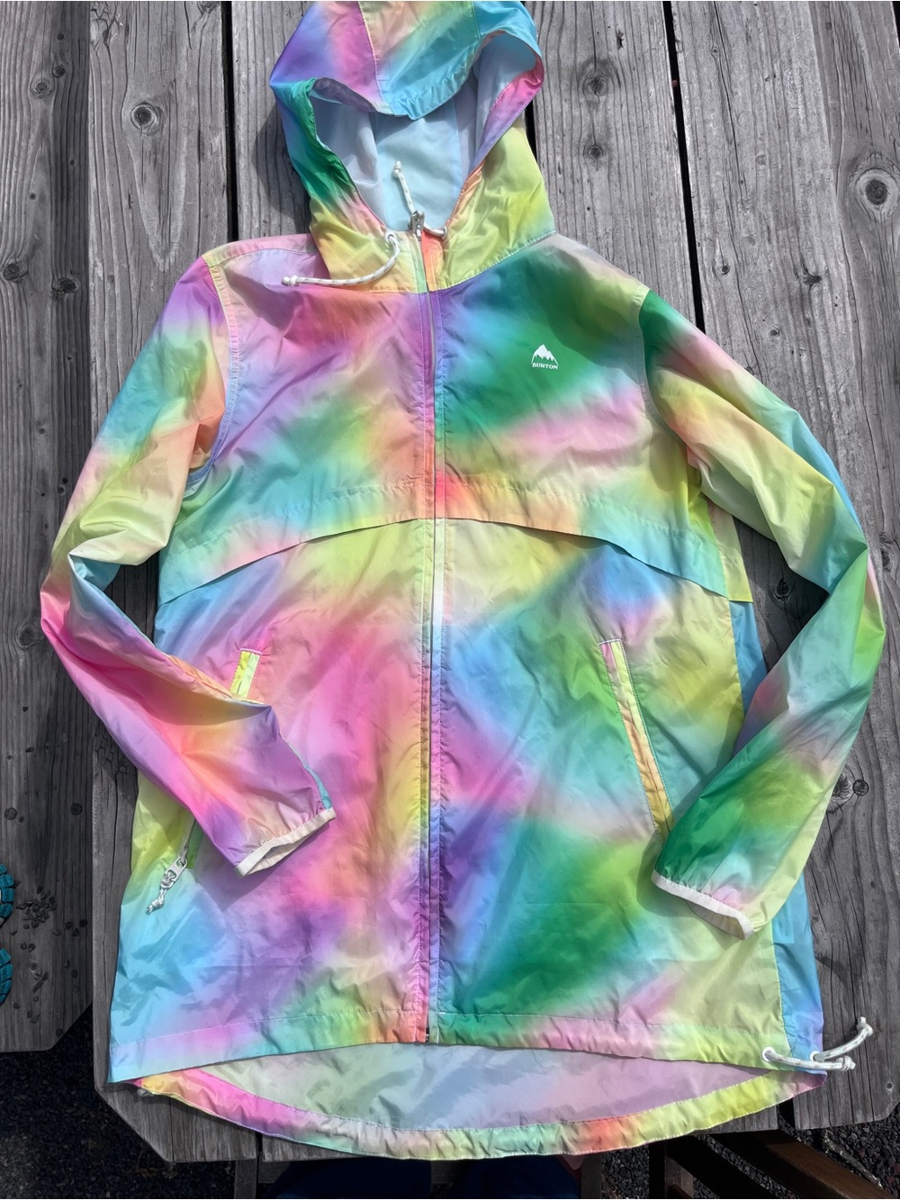 Burton Packable Hazlett Rainbow Windbreaker Jacket